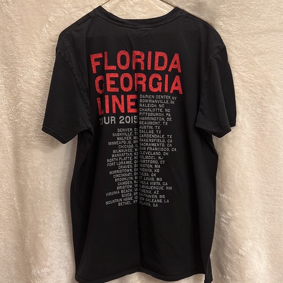 2015 🎶🎸 BLACK 2015 FLORIDA GEORGIA LINE CONCERT TOUR TSHIRT Size Men’s XL - Picture 3 of 6
